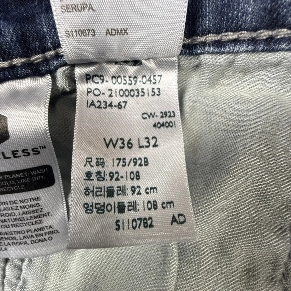 Levis 559 Relaxed Straight Jeans Mens 36x32 Blue Medium Wash Denim 00559-0457
